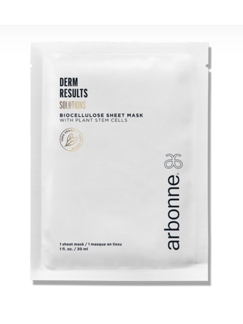 3 Arbonne Derm Results Solutions Biocellulose Sheet Masks quantity of 3